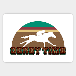 Retro Derby Time - Horse Racing Magnet